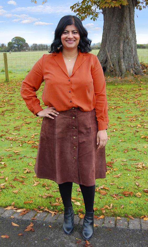 Brown corduroy skirt outlet quilt