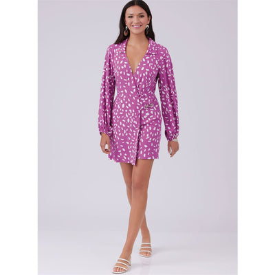 Sierra - Mulberry Shapes Viscose Poplin Woven Fabric