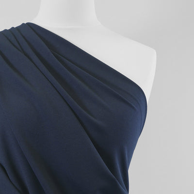 Abbey - Navy Light Scuba Stretch Crepe Fabric Sample