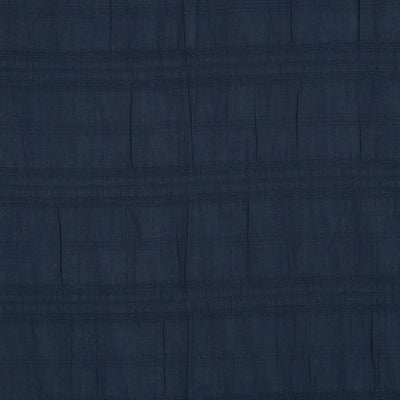 Adriano - Marine Navy Parallel Lines Cotton Woven Fabric
