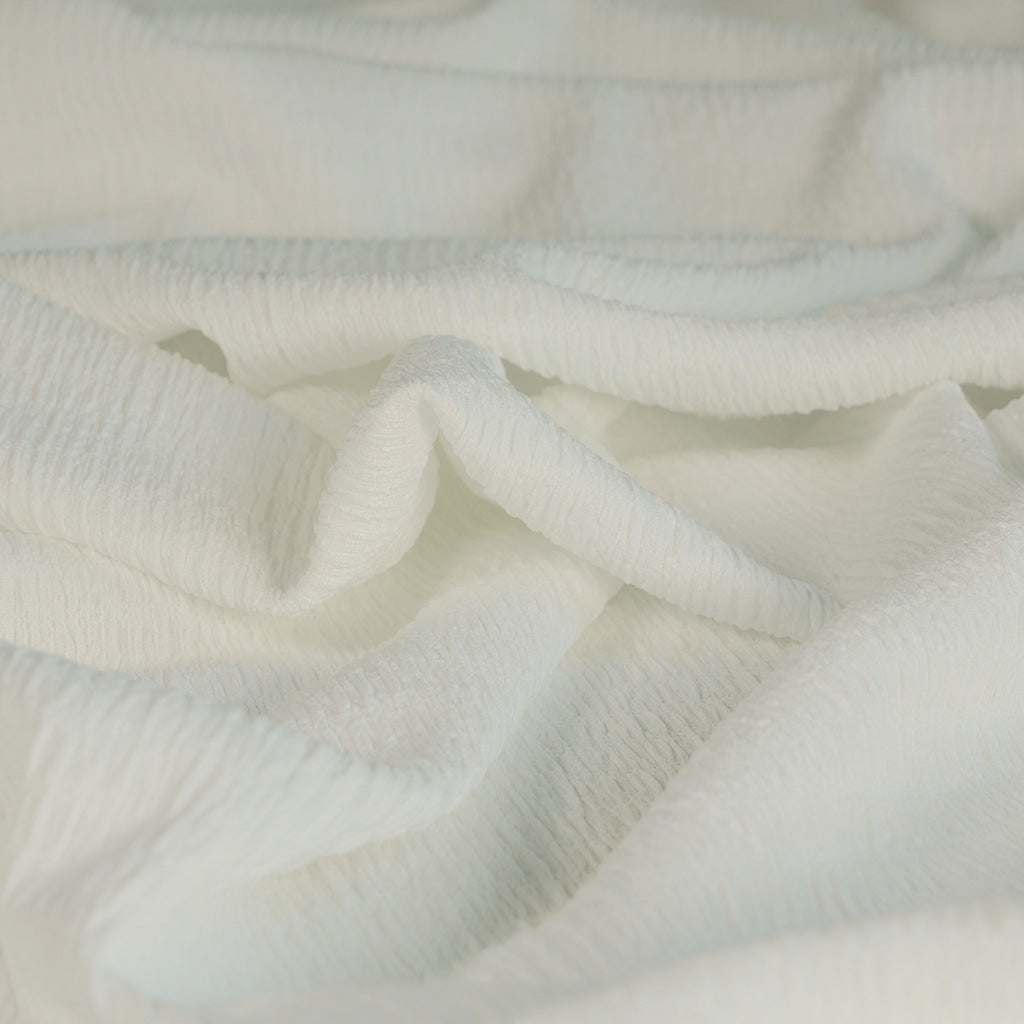 Aspen - Ivory Bark Stretch Rib Fabric Sample