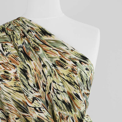 Avignon - Green Swish Viscose Crinkle Woven Fabric