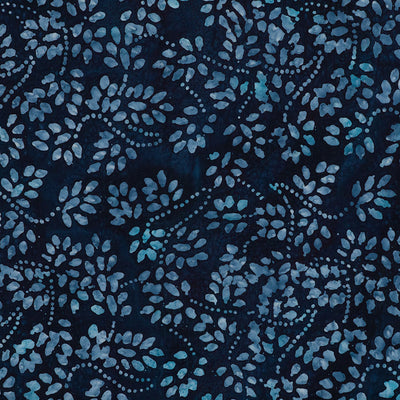 Bali - Navy Ramble Batik Printed Woven Fabric