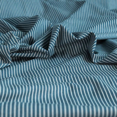 Broadway - Mid Jeans Narrow Jacquard Stripe Woven Twill Fabric