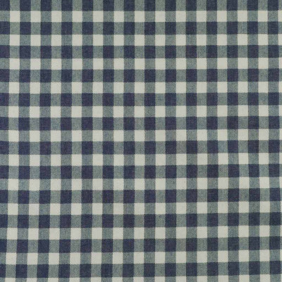 Brooks - Dark Jeans Small Denim Check Brushed Twill Fabric