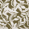 Capri - Dark Moss Green Foliage Viscose Woven Fabric Main Image from Patternsandplains.com