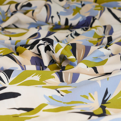 Carmel - Chartreuse Green Lively Viscose Twill Woven Fabric