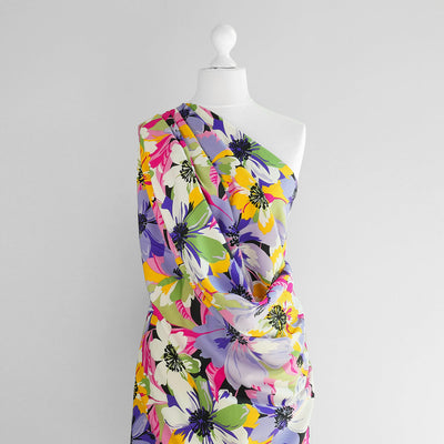 Carmel - Lilac Bloom! Viscose Twill Woven Fabric