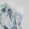Casablanca - Blue Postcards Cotton Elastane Stretch Woven Fabric Mannequin Close Up Image from Patternsandplains.com