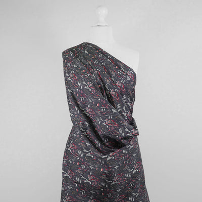 Casablanca - Dark Grey Under the Sea Cotton Elastane Stretch Woven Fabric Mannequin Wide Image from Patternsandplains.com