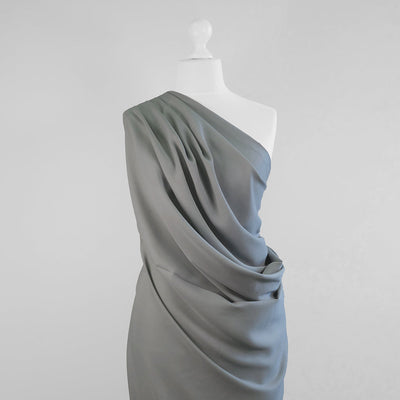 Helsinki - Stonewash Green Lyocell Woven Twill Fabric Mannequin Wide Image from Patternsandplains.com