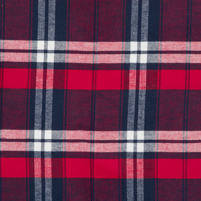 Hudson - Red and Navy Bluefire Brushed Cotton Woven Fabric