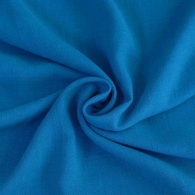 Liege - Island Blue Viscose Linen Silky Noil Woven Fabric - 2.20m Remnant