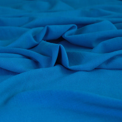 Liege - Island Blue Viscose Linen Silky Noil Woven Fabric - 2.20m Remnant
