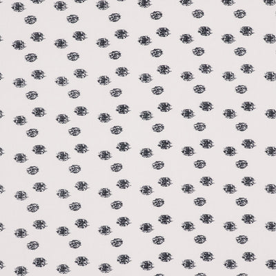 Linz - Black on Ecru Scribble Viscose Woven Twill Fabric