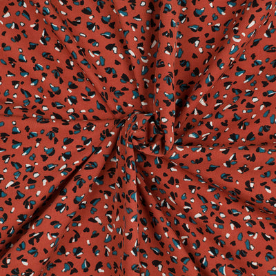 Linz - Pumpkin Bits and Pieces Viscose Woven Twill Fabric