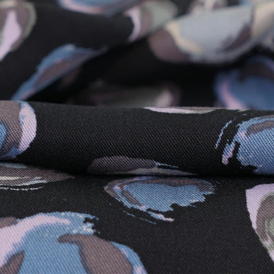 Linz - Blue Planets Viscose Woven Twill Fabric Feature Image from Patternsandplains.com