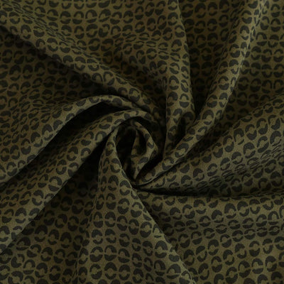 Linz - Pullman Green Ds Viscose Woven Twill Fabric Detail Swirl Image from Patternsandplains.com