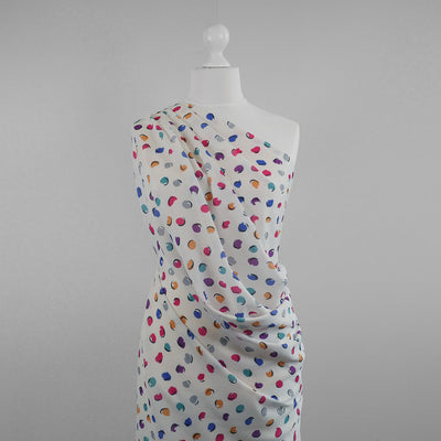 Liza 111766 - White Sweet Spot Georgette Woven Fabric from John Kaldor Mannequin Wide Image from Patternsandplains.com