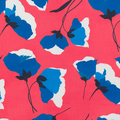 Lizzano 279682 - Red Poppy Cotton Sateen Fabric from John Kaldor Sample