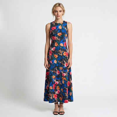 Lizzano 5246 - Blue Petunia Cotton Sateen Fabric from John Kaldor Sample