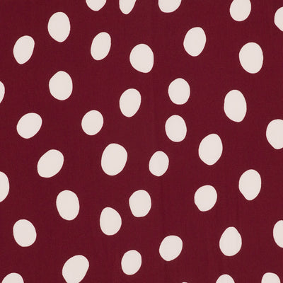 Loreto - Burgundy Red Cirque Polyester Crepe Woven Fabric