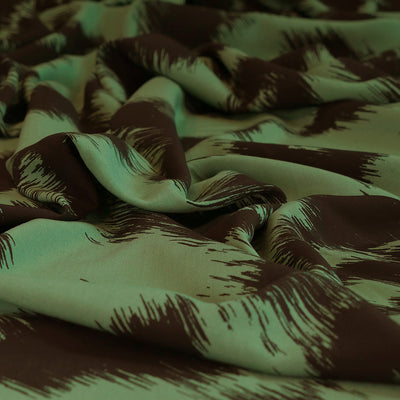Lucca - Green Oblique Viscose Lawn Woven Fabric
