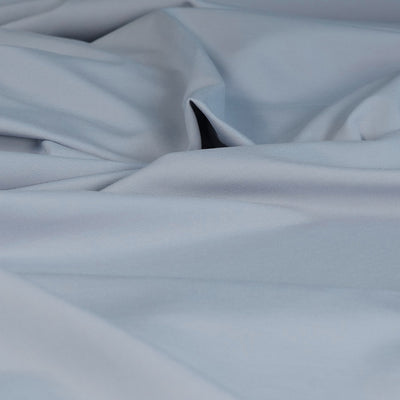 Milan - Almost Blue Viscose Rich Ponte de Roma Fabric Feature Image from Patternsandplains.com