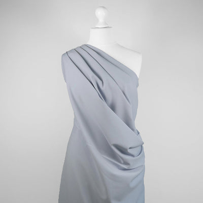 Milan - Almost Blue Viscose Rich Ponte de Roma Fabric Mannequin Wide Image from Patternsandplains.com