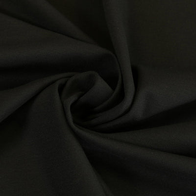 Milan - Black Viscose Rich Ponte de Roma Fabric Detail Swirl Image from Patternsandplains.com