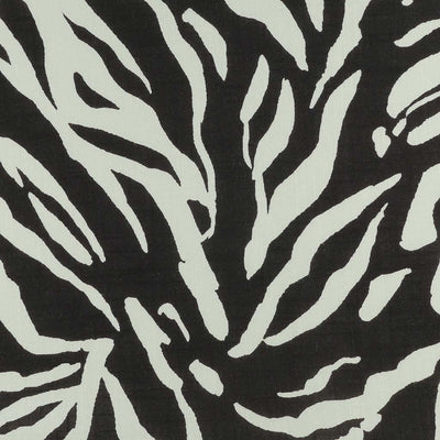 Monaco - Black and Sand Jungle Stretch Viscose Woven Fabric - 2.00m Remnant