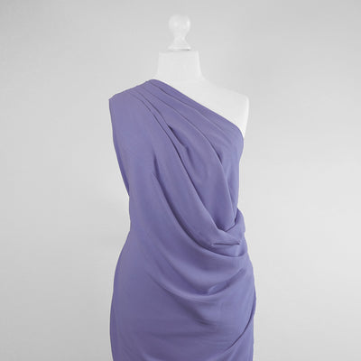 Mons - Bluebell Viscose Linen Woven Fabric Mannequin Wide Image from Patternsandplains.com
