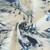Nadia - Blue Tropical Bengaline Stretch Woven Fabric Detail Swirl Image from Patternsandplains.com