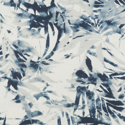 Nadia - Blue Tropical Bengaline Stretch Woven Fabric Main Image from Patternsandplains.com