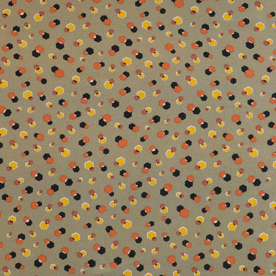 Napa - Moss Green Hex Viscose Lawn Woven Fabric