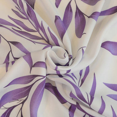 Napa - Purple Botanique Viscose Lawn Woven Fabric