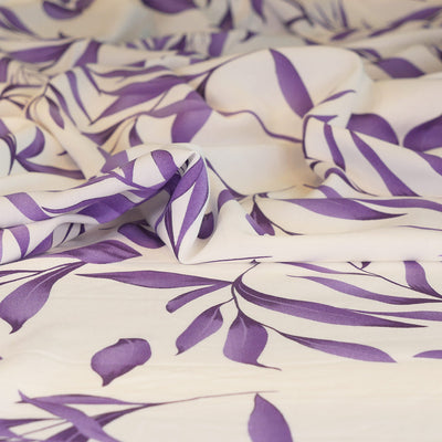 Napa - Purple Botanique Viscose Lawn Woven Fabric