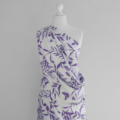 Napa - Purple Botanique Viscose Lawn Woven Fabric