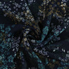 Niva - Navy Sprig Bubble Crepe Woven Fabric Detail Swirl Image from Patternsandplains.com