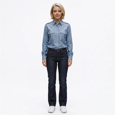 Rivage - Denim Blue Yarn Dyed Chambray Woven Fabric