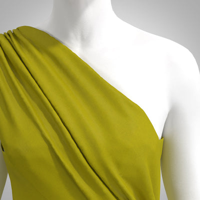 Rome - Golden Green, Viscose Rich Heavy Ponte de Roma Stretch Fabric