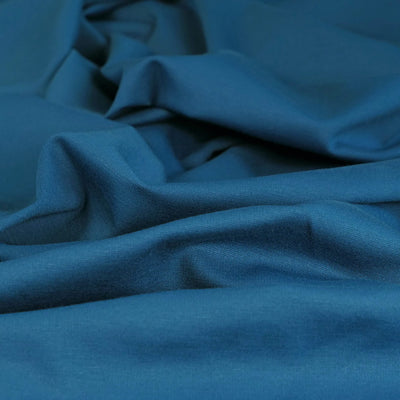 Rome - Petrol, Viscose Rich Heavy Ponte de Roma Stretch Fabric Feature Image from Patternsandplains.com
