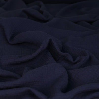 Seoni - Navy Cotton Double Gauze Woven Fabric