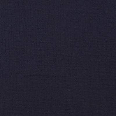 Seoni - Navy Cotton Double Gauze Woven Fabric - 2.00m Remnant