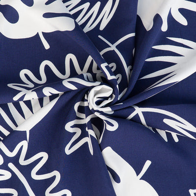 Sierra - Navy Canopy Viscose Poplin Woven Fabric