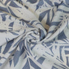 Sierra - Blue Palms Viscose Poplin Woven Fabric Detail Swirl Image from Patternsandplains.com