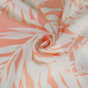 Sierra -  Pink Peach Palms Viscose Poplin Woven Fabric Detail Swirl Image from Patternsandplains.com