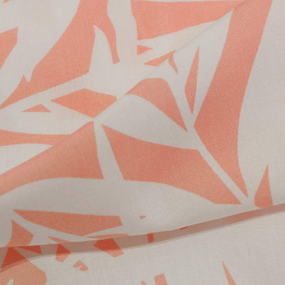 Sierra - Pink Peach Palms Viscose Poplin Woven Fabric Feature Image from Patternsandplains.com