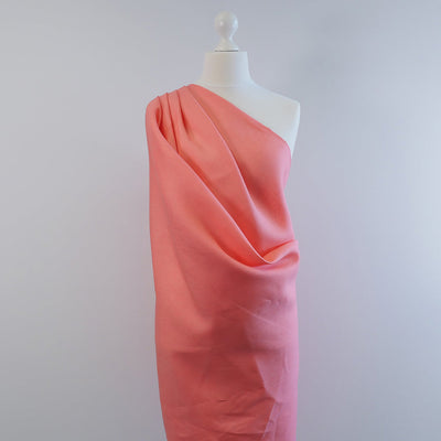 Skea Bright Coral 100% Linen Woven Fabric - 1.60m Remnant