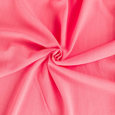 Spa - Tropical Coral Viscose Linen Silky Noil Woven Fabric